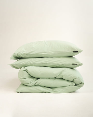Fauna duvet cover set by The T-Shirt Bed Co., soft mint cotton with a breathable, wrinkle-free finish