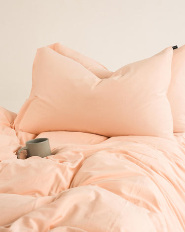 Rosewater duvet bedding set, breathable, wrinkle-free jersey cotton