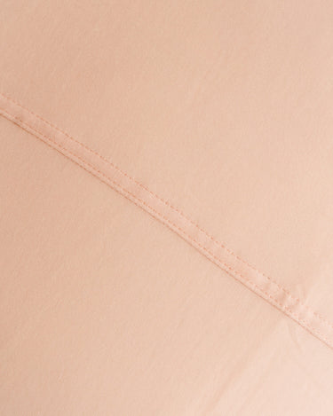Rosewater fitted sheet from The T-Shirt Bed Co., jersey-knit cotton with non-iron ease