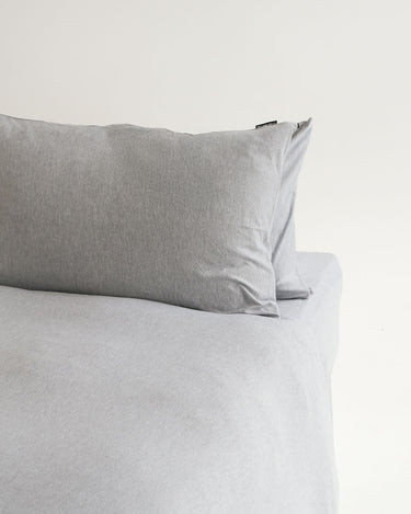 Soft Grey bedding in jersey cotton, breathable and relaxed by The T‑Shirt Bed Co.