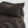 Deep Charcoal duvet cover set by The T‑Shirt Bed Co., sleek, wrinkle-free cotton luxury