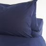 Navy duvet cover set by The T‑Shirt Bed Co., deep blue jersey cotton, non-iron and breathable