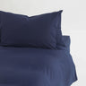 Navy-blue duvet set in t-shirt cotton, soft and comfortable with minimal maintenance