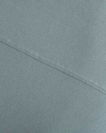 Seafoam fitted sheet by The T-Shirt Bed Co., soft cotton knit with non-iron benefits