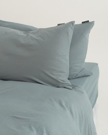 Fresh Seafoam duvet cover, breathable jersey cotton in soft blue by The T‑Shirt Bed Co.

