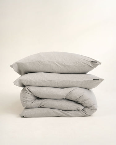 Soft Grey t‑shirt cotton duvet set, silky-smooth and allergy-friendly by The T‑Shirt Bed Co.